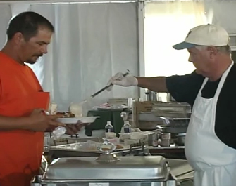 Man Serving the Guest